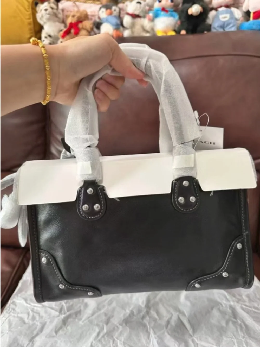 Coach structured satchel